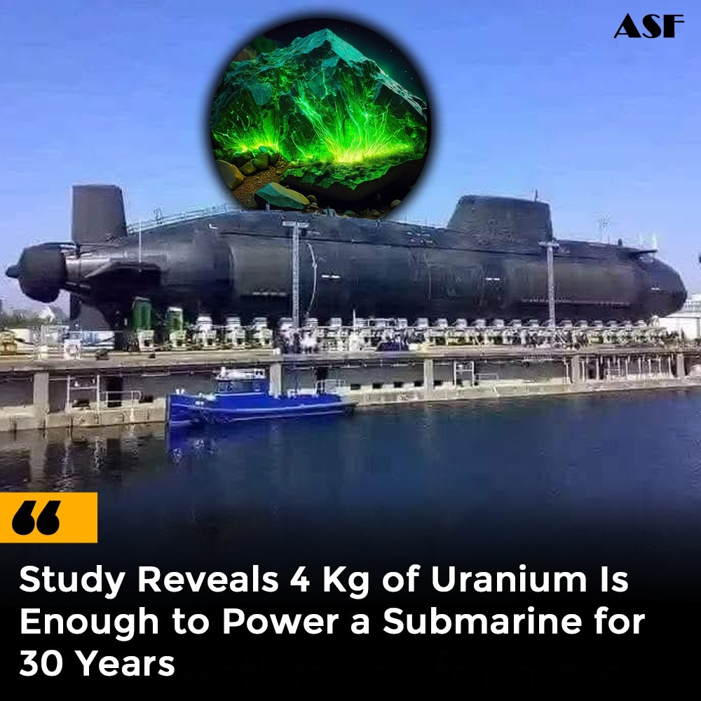 Có thể bạn chưa biết: Chỉ cần 4kg Uranium đã có thể cung cấp nhiên liệu cho tàu ngầm hạt nhân trong suốt 30 năm mà không cần tiếp liệu!- Ảnh 1.